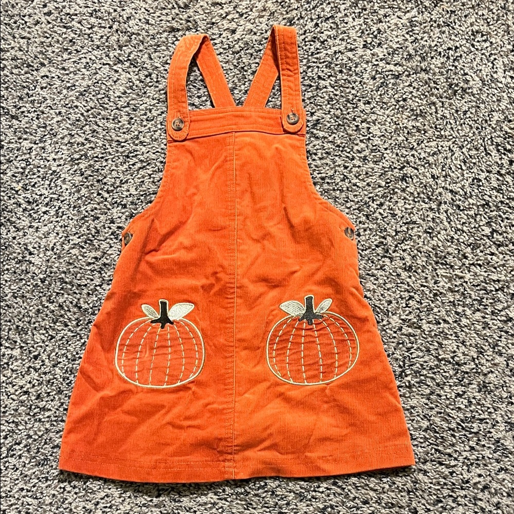 Isaac Mizrahi Orange Kids Overalls with Pumpkin Design